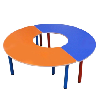 Round plywood kindergarten table 