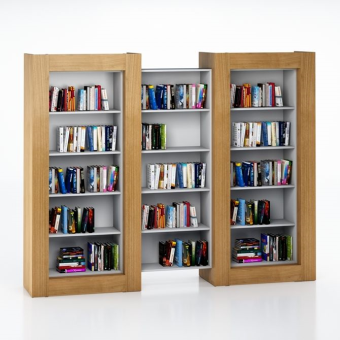 Framed 2-Column Library Bookcase